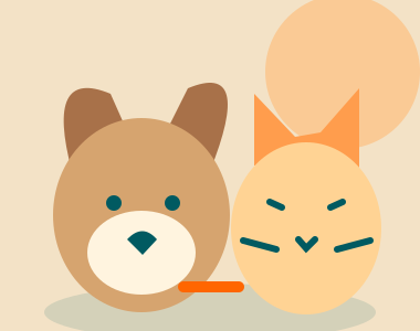 Dog and cat illustration for pet gifts